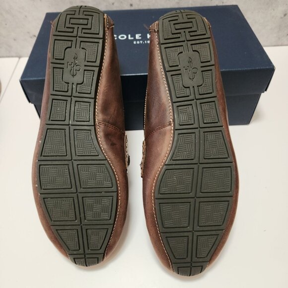 Cole Haan Somerset Bit II Brown Croc Print Trim Loafers Leather Mens Shoes 8.5 main image 5